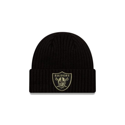 Las Vegas Raiders Gorra | New Era NFL Salute To Service Cuff Knit Beanie Mexico - Negros